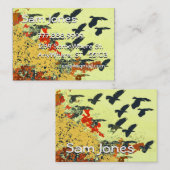 Carte De Visite Couleurs d'automne de vol d'oiseaux (Devant / Derrière)