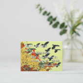 Carte De Visite Couleurs d'automne de vol d'oiseaux (Debout devant)