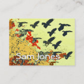 Carte De Visite Couleurs d'automne de vol d'oiseaux (Dos)