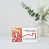 Carte De Visite Couleurs d'automne Folio Handyman Outils Toit (Debout devant)