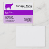 Carte De Visite Couleurs de bande centrale - pourpre - vache (Devant / Derrière)