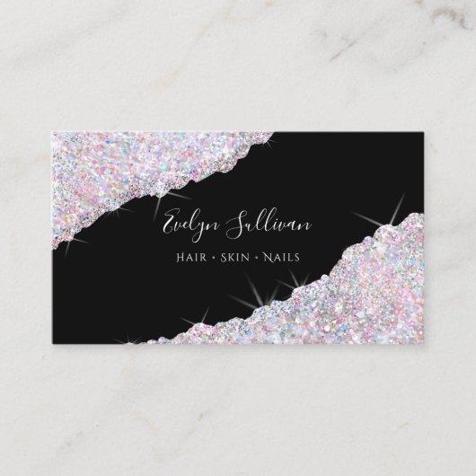 Carte De Visite couleurs de bonbons Parties scintillant Sequin Car (Devant)