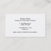 Carte De Visite Couleurs de chevauchement variation 2 (Dos)