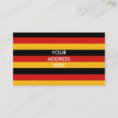 Carte De Visite COULEURS DE DRAG ALLEMANDE + votre texte (Dos)