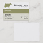 Carte De Visite Couleurs de la bande centrale - Khaki - Vache (Devant / Derrière)