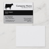 Carte De Visite Couleurs de la bande centrale - Noir - Vache (Devant / Derrière)