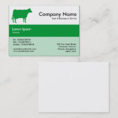 Carte De Visite Couleurs de la bande centrale - Vert d'herbe - Vac (Devant / Derrière)