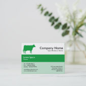 Carte De Visite Couleurs de la bande centrale - Vert d'herbe - Vac (Debout devant)