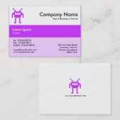 Carte De Visite Couleurs de la bande centrale - violet - Nanobot (Devant / Derrière)