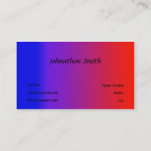 Carte De Visite Couleurs de l'arc-en-ciel (Dos)
