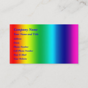 Carte De Visite Couleurs de l'arc-en-ciel