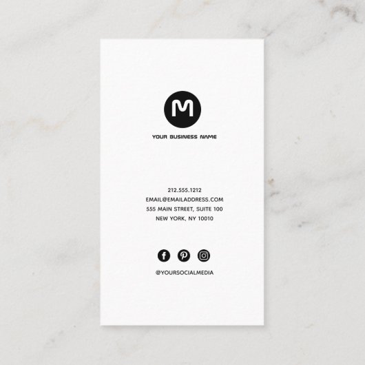 Carte De Visite Couleurs de l'espace monographique (Dos)