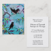 Carte De Visite Couleurs de matin : Peinture d'oiseau dans la (Devant / Derrière)
