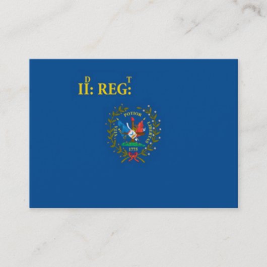 Carte De Visite Couleurs de Regemental (Devant)