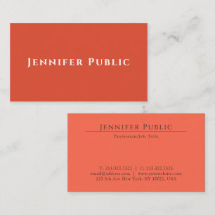 Carte De Visite Couleurs de terre élégantes modernes Modèle per