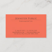 Carte De Visite Couleurs de terre élégantes modernes Modèle person (Dos)