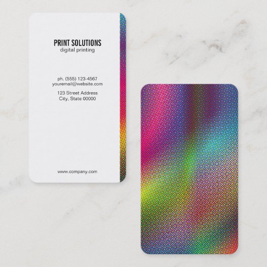 Carte De Visite Couleurs demi-tons (Devant / Derrière)