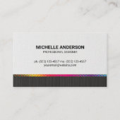 Carte De Visite Couleurs demi-tons | Texture blanche noire (Dos)