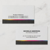 Carte De Visite Couleurs demi-tons | Texture blanche noire (Devant / Derrière)