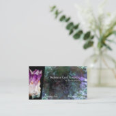 Carte De Visite Couleurs des pierres de guérison Améthyste (Debout devant)