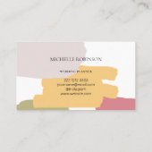 Carte De Visite Couleurs d'été crémeuses et modernes (Dos)