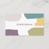 Carte De Visite Couleurs d'été crémeuses et modernes (Devant)