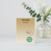 Carte De Visite Couleurs d'or clair, Jolie fille Visage Elevage Ca (Debout devant)