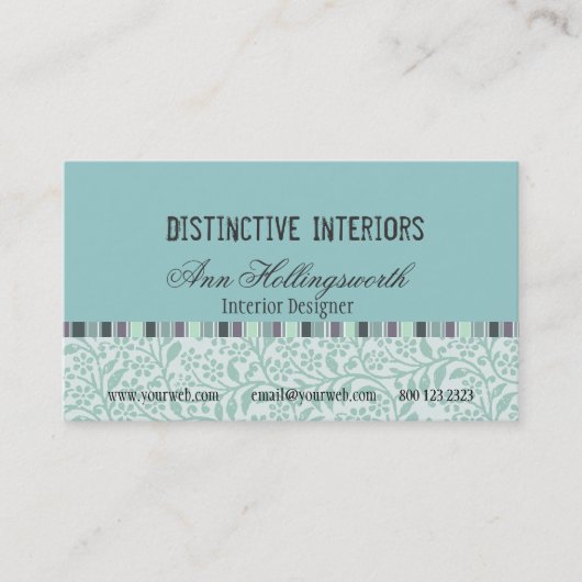 Carte De Visite Couleurs douces Cool design (Devant)