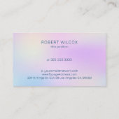 Carte De Visite Couleurs douces holographe arrière - plan 2 (Dos)