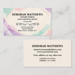 Carte De Visite Couleurs Douces Notaire Mobile Sous Demande Licenc