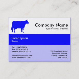 Carte De Visite Couleurs du centre - Bleu - Vache