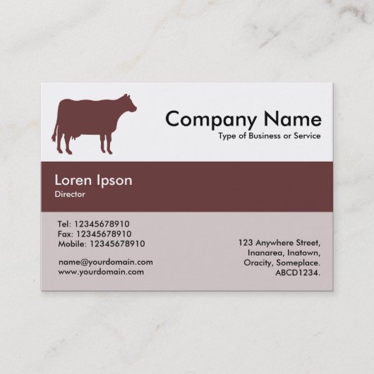 Carte De Visite Couleurs du centre - Brown - Vache (Devant)
