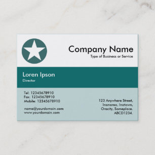 Carte De Visite Couleurs du centre - Turquoise - étoile