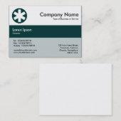 Carte De Visite Couleurs du centre - Vert foncé - Asterisk (Devant / Derrière)