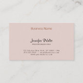 Carte De Visite Couleurs élégantes créatives de conception simple (Dos)