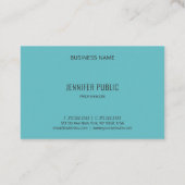 Carte De Visite Couleurs élégantes et modernes Simple Modèle Profe (Dos)