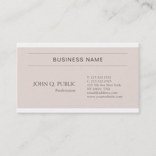 Carte De Visite Couleurs élégantes et tendance Design épuré modern (Devant)