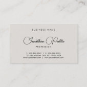 Carte De Visite Couleurs élégantes Modèle manuscrite tendance mode (Dos)