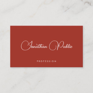 Carte De Visite Couleurs élégantes Modèle manuscrite tendance mode