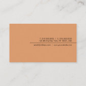 Carte De Visite Couleurs élégantes Modèle simple et moderne (Dos)