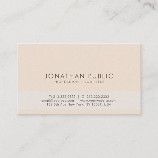 Carte De Visite Couleurs élégantes Moderne Modèle élégant Professi (Devant)