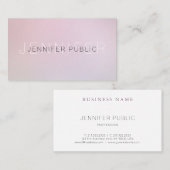 Carte De Visite Couleurs élégantes modernes Design chic créatif cl (Devant / Derrière)