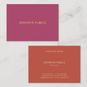 Carte De Visite Couleurs élégantes modernes Finition Silk Premium  (Devant / Derrière)