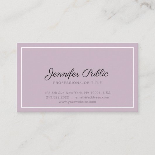 Carte De Visite Couleurs élégantes modernes Professionnel Simple (Devant)