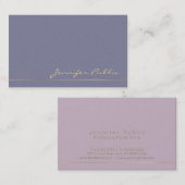 Carte De Visite Couleurs élégantes modernes tendance Pearl Finish (Devant / Derrière)