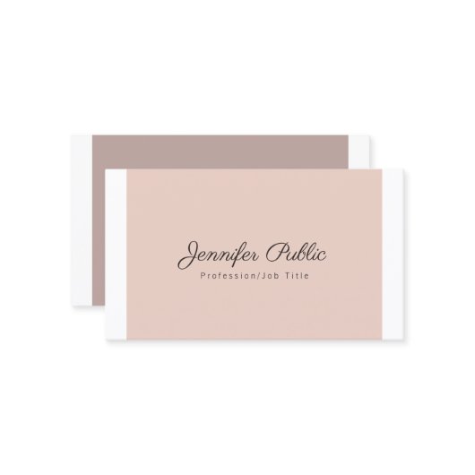 Carte De Visite Couleurs Élégantes Professionnelles Simple Chic Mo (Devant/Arrière en situation)