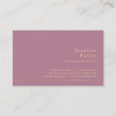 Carte De Visite Couleurs élégantes Tendance Moderne Finition soie  (Dos)