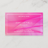 Carte De Visite Couleurs élégantes tendance moderne rose bleu pour (Dos)