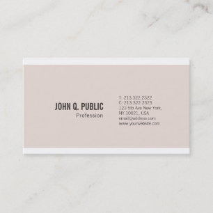 Carte De Visite Couleurs élégantes tendance Moderne Simple Chic Pl