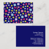 Carte De Visite Couleurs en cascade II - bleu foncé (Devant / Derrière)